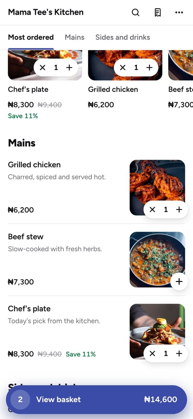 Two dishes in the basket